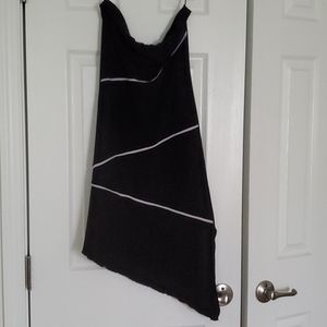 Strapless dress asymmetrical hem